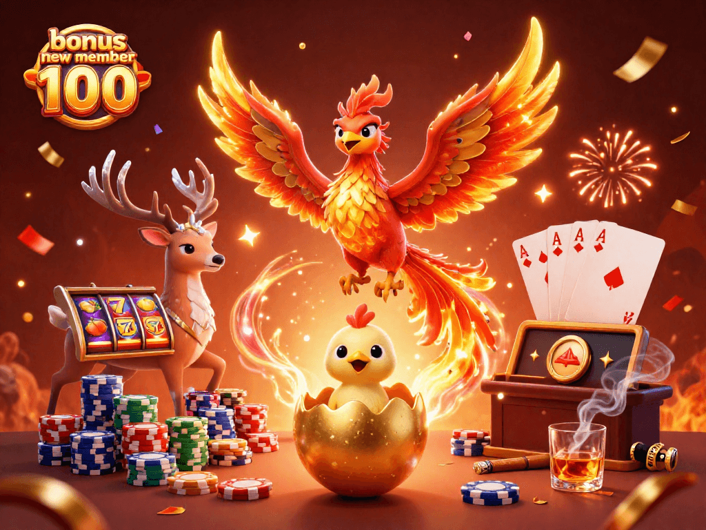 Engage with a vibrant scene celebrating the bonus new member 100 in an energetic casino environment.