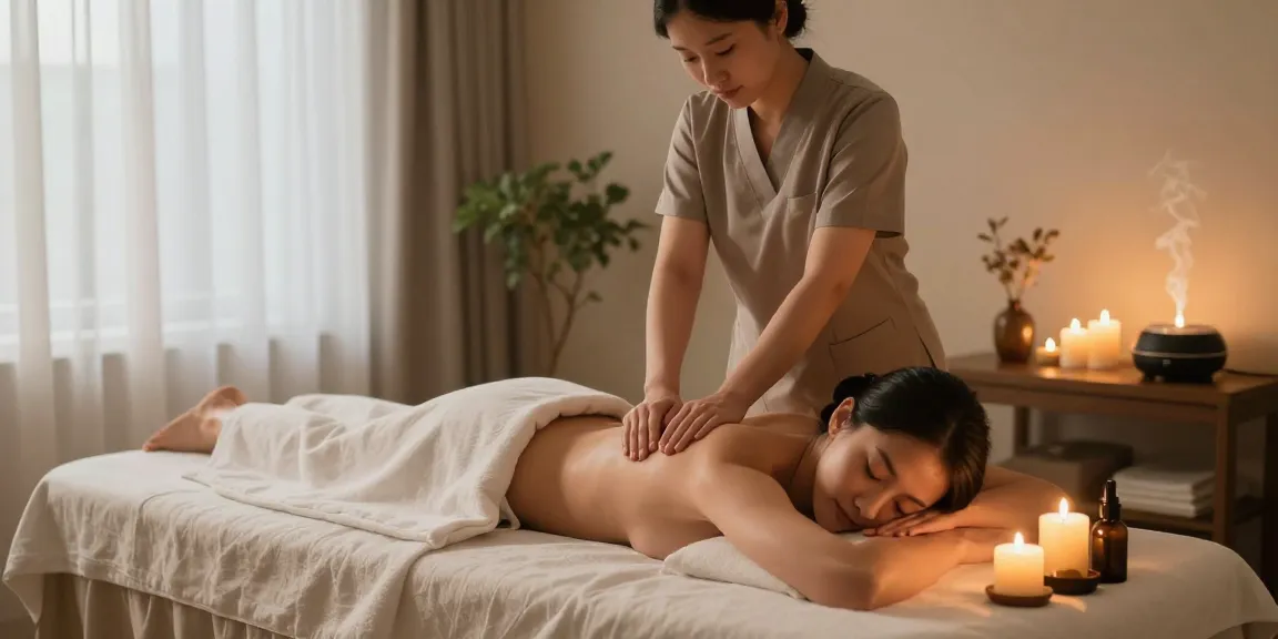 Experience a soothing 양주출장마사지 therapy session in a serene spa setting.