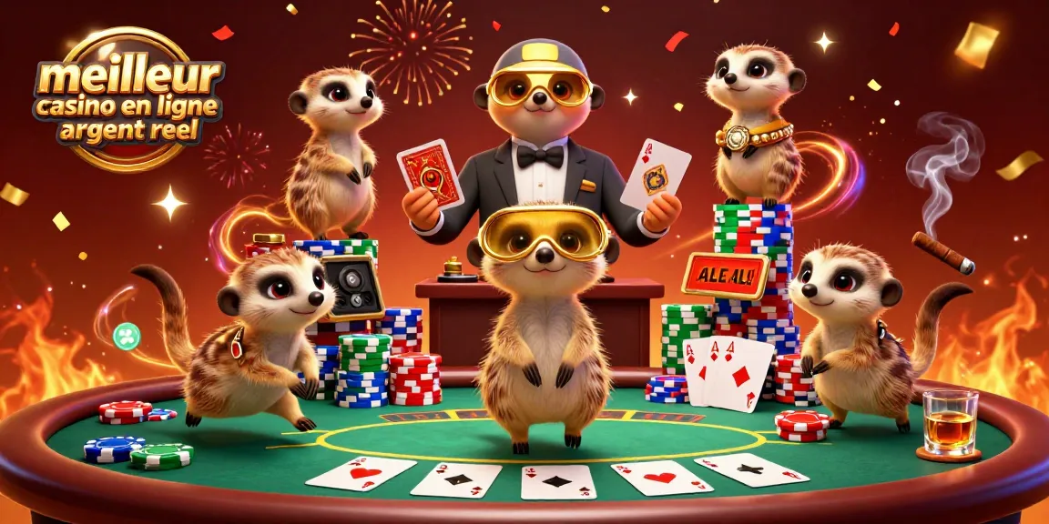 Gagnez gros au meilleur casino en ligne argent réel avec des suricates gérant des jeux palpitants.