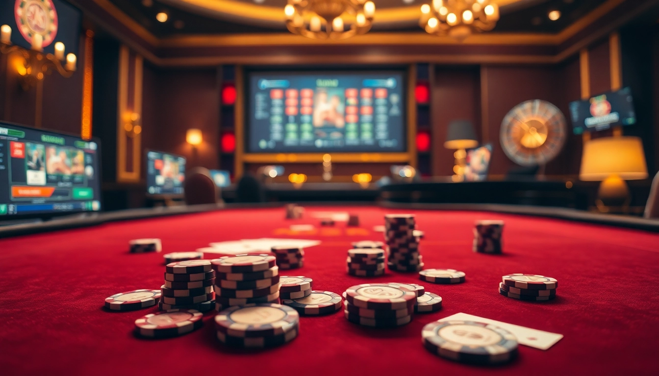 Découvrez l'excitation des meilleurs casino en ligne avec des scènes immersives de poker et de roulette.