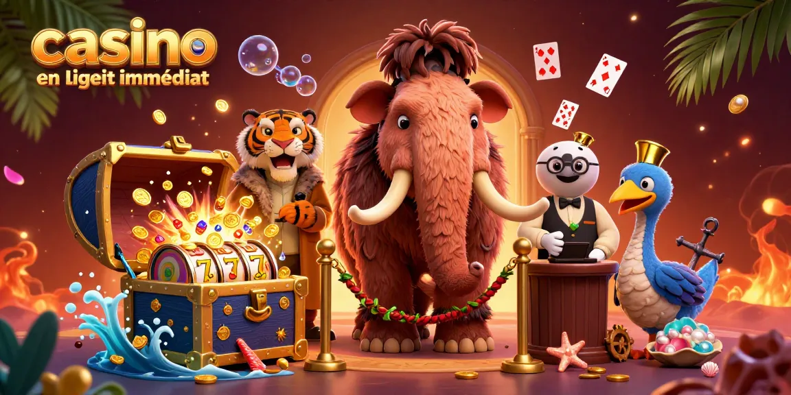 Vivre l'excitation d'un casino en ligne retrait immédiat avec des personnages animés et des éléments de jeu vibrants.