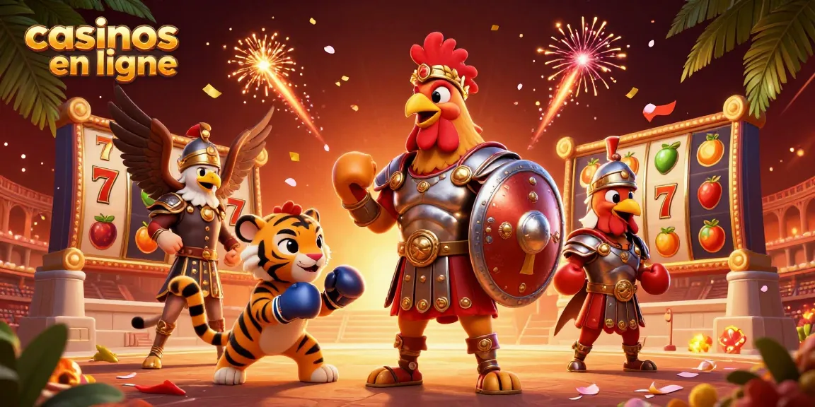 Gagnez des jackpots sur des casinos en ligne avec cette illustration festive.