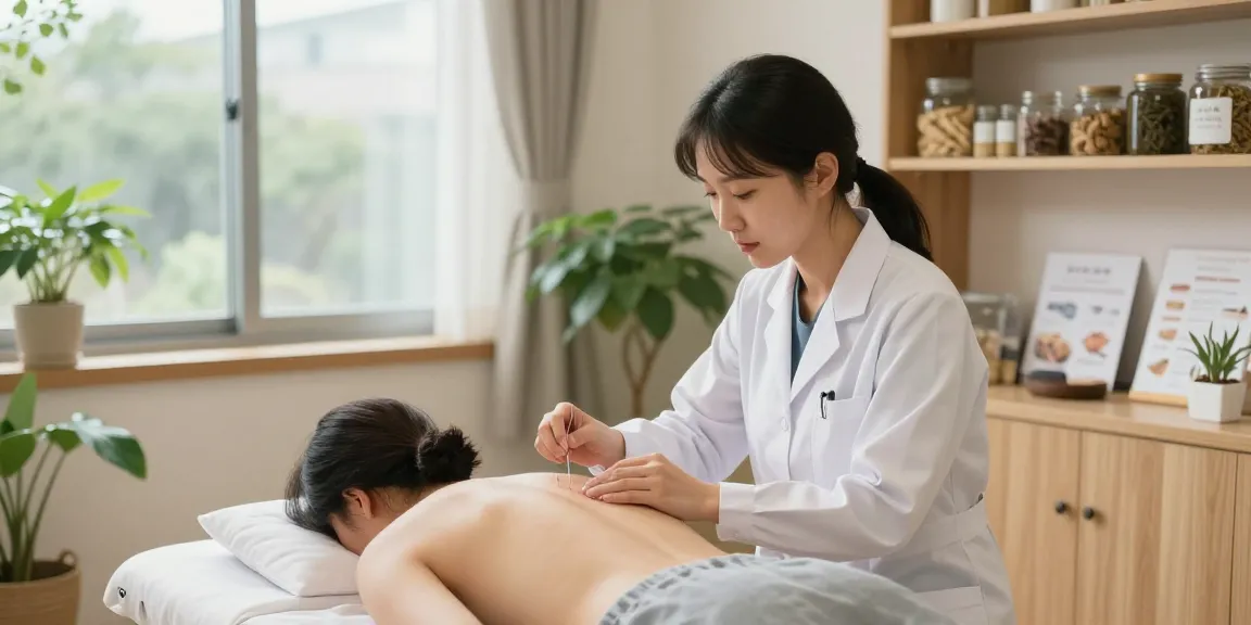 Therapeutic session at 수원교통사고한의원, showcasing effective acupuncture treatment for accident recovery.
