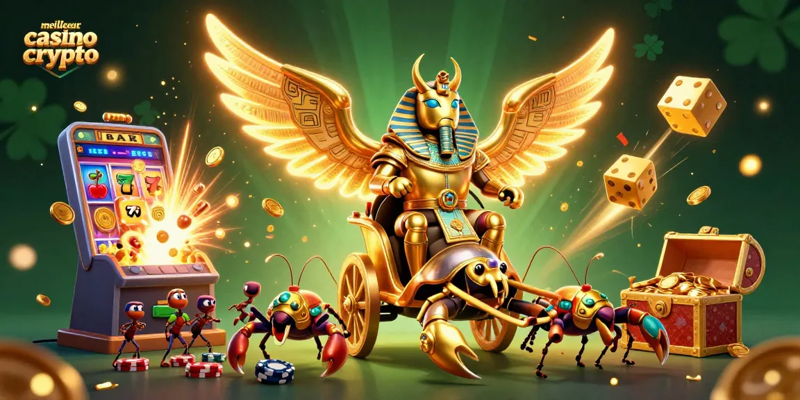 Découvrez le meilleur casino crypto avec un scarabée doré et des jeux captivants.