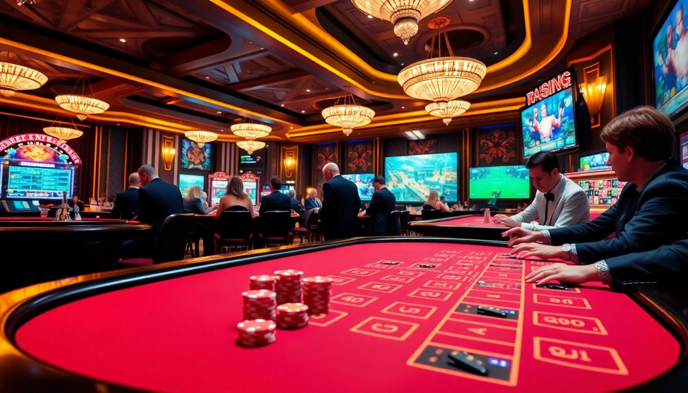 Vivez l'excitation au meilleur casino en ligne France avec des tables de poker et des éléments de casino vibrants.