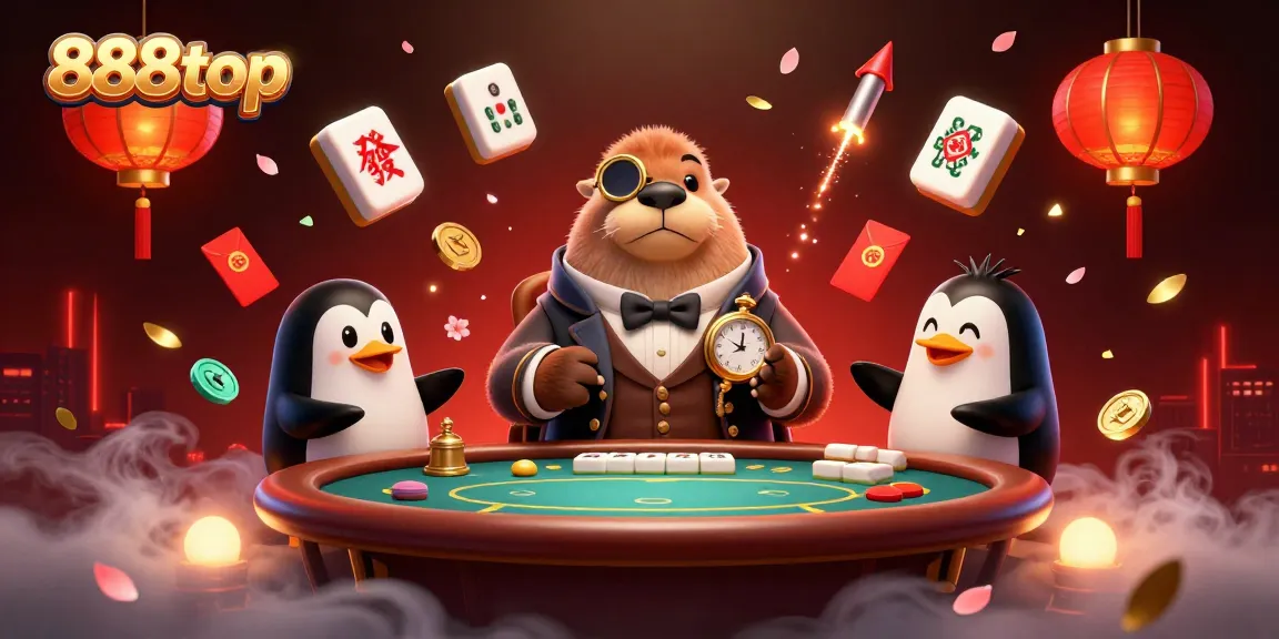 Experience the thrilling action at 888top with a jolly walrus bluffing at an underwater poker game.