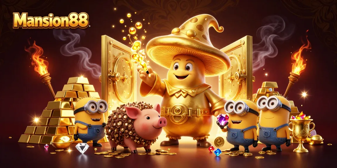Experience the thrill of Mansion88 with vibrant casino wizardry and treasure!