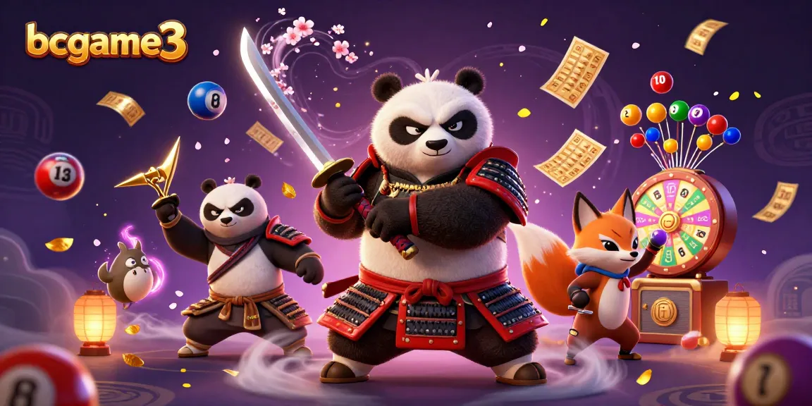 Memenangkan jackpot di bcgame3 dengan karakter panda samurai. Dapatkan hadiah menarik dari mesin slot.