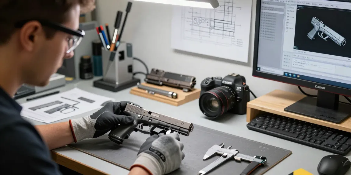 Precision Glock slides manufacturing at https://precisionglockslides.com showcasing detailed craftsmanship and expert technicians.