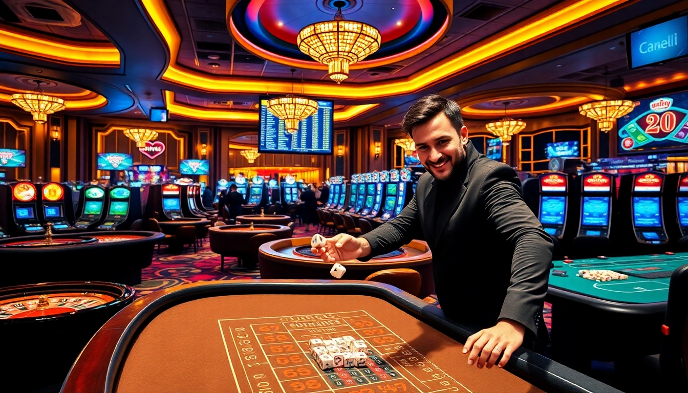 Découvrez l'excitation des meilleurs casinos en ligne avec une action de jeu vibrante incluant des tables de roulette et de poker.