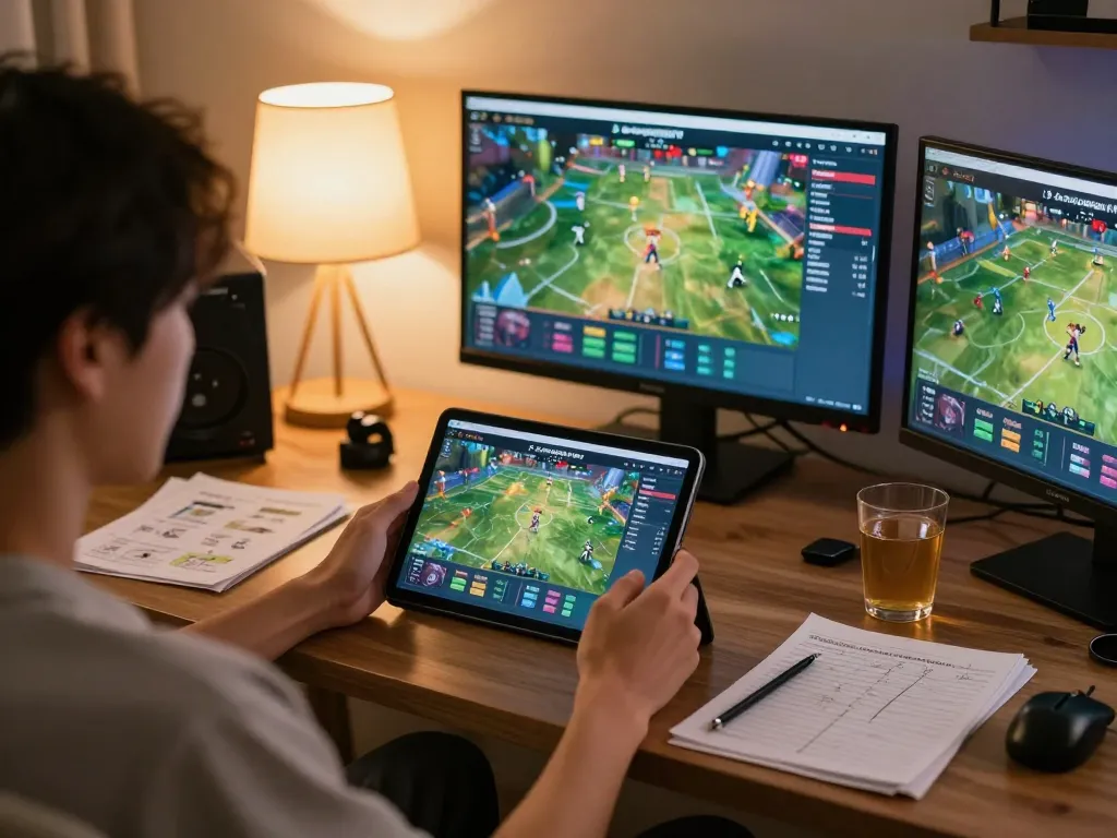 Experience Trực tiếp bóng đá CakhiaTV with personalized game strategies in a cozy home gaming setup.