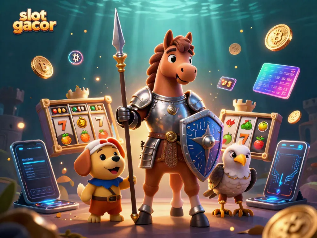 Memainkan slot gacor dengan karakter ksatria dan elemen jackpot yang menarik.