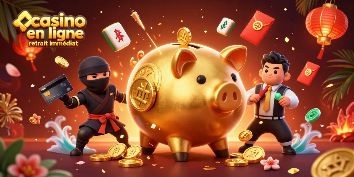 Profitez des retraits immédiats dans le casino en ligne avec cette illustration dynamique.