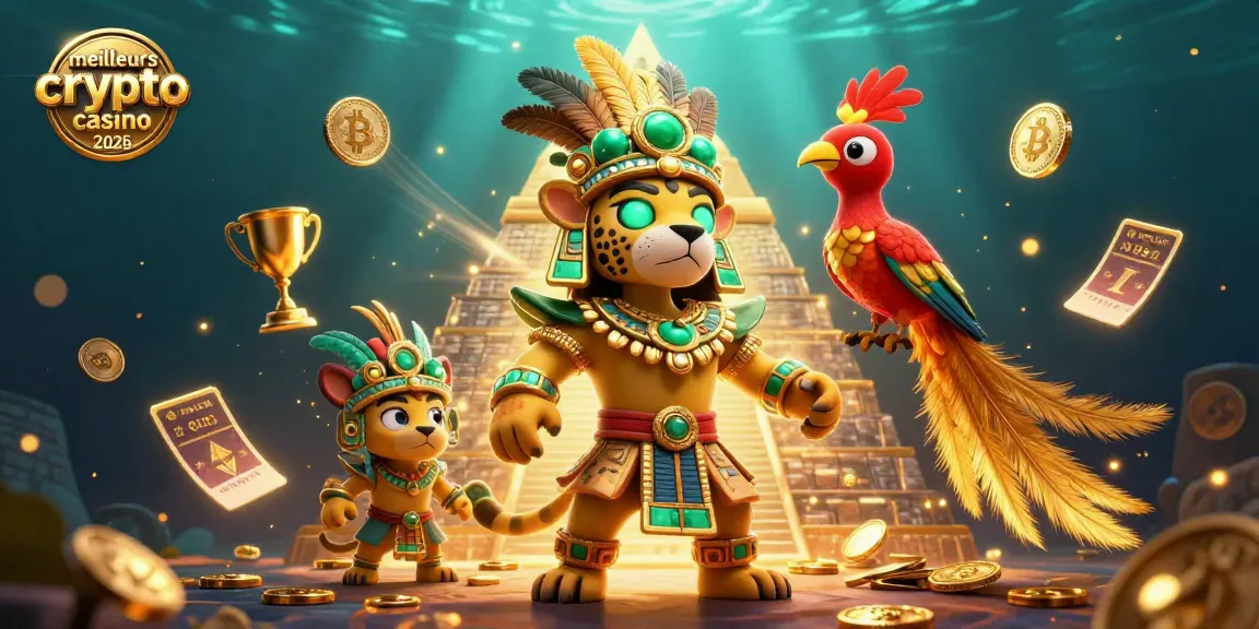 Découvrez les meilleurs crypto casinos 2026 avec des personnages captivants dans un décor dynamique.