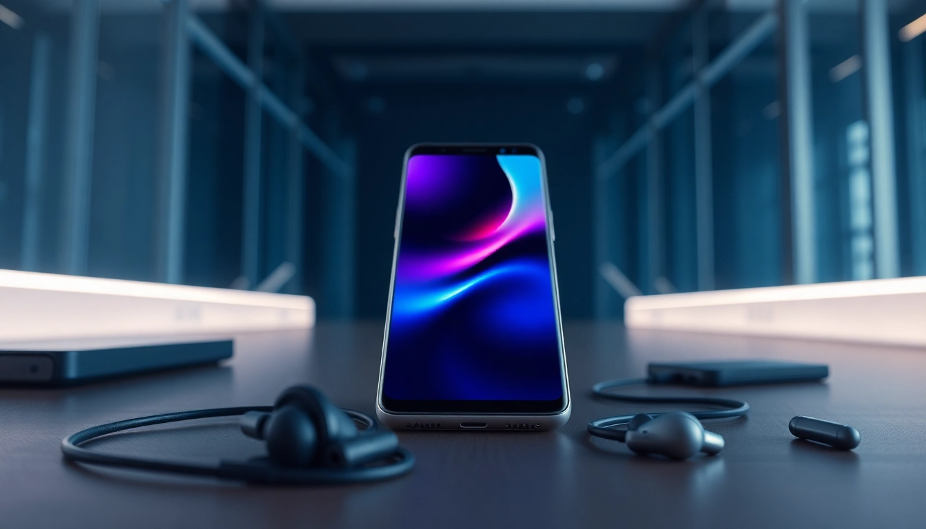 The Samsung Galaxy S8 smartphone showcasing its vibrant display and sleek design in a contemporary setting.