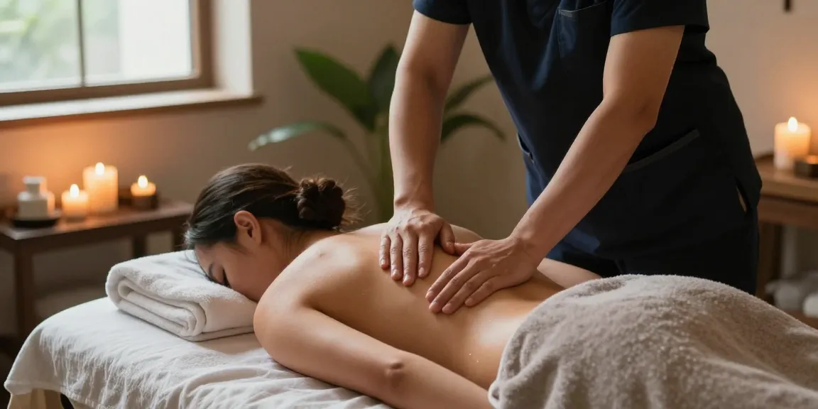 Relaxing Swedish massage session in a calming spa atmosphere with soothing elements.