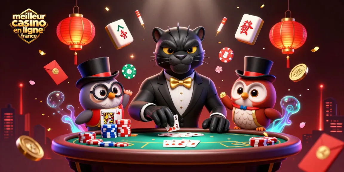 Le meilleur casino en ligne France propose une illustration vibrante de jeux de cartes avec des personnages animés.