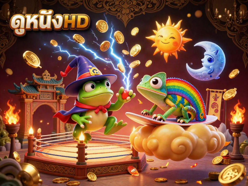 ภาพการตีความในแบบ 3 มิติของดูหนังHD ที่นำเสนอคาสิโนออนไลน์และเกมพนัน