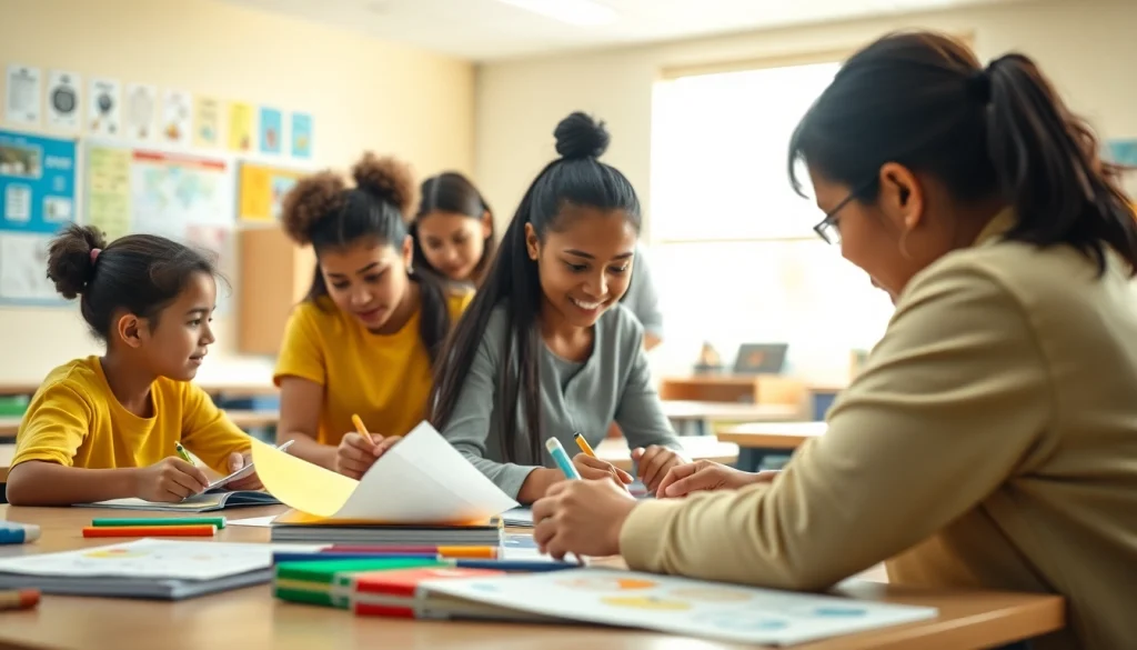 Engaged students collaborating on a project to enhance their Education experience.