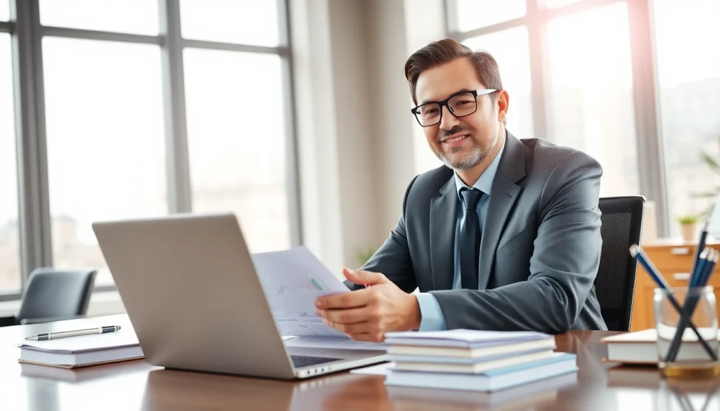 카드 현금화 관련 문서를 검토하는 전문 금융 자문가의 이미지
