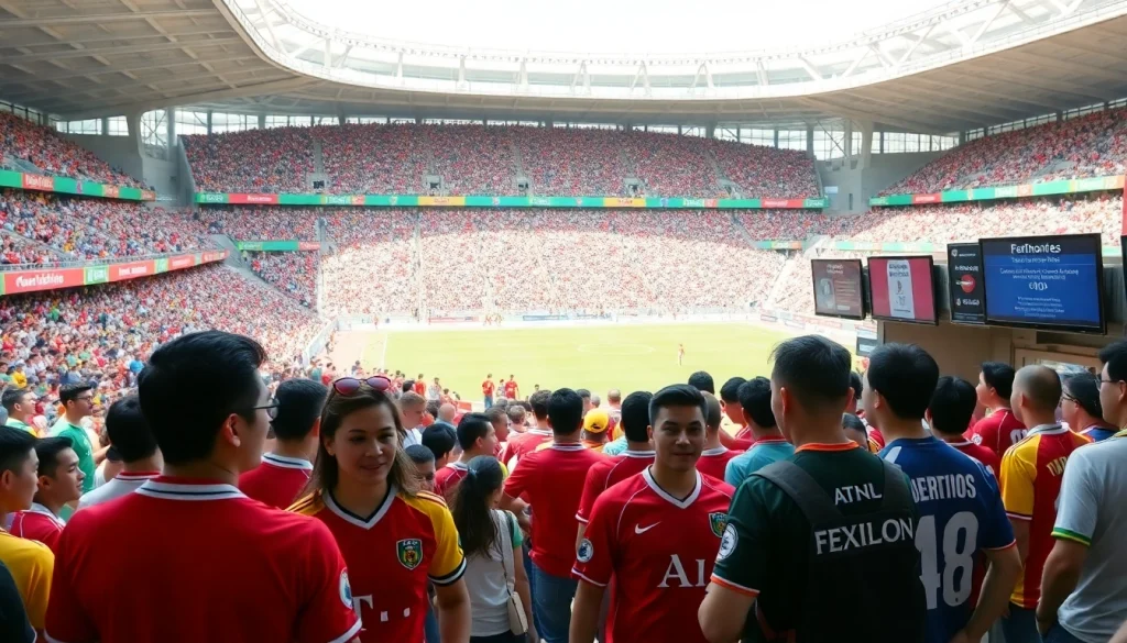 Engaging scene of sports betting Mexico with fans celebrating at a betting booth during a live event.