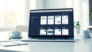 Create a stunning resume with this professional Resume Builder tool displayed on a laptop.