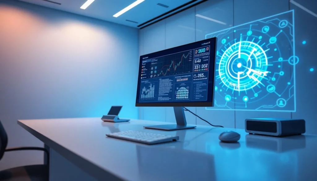 Futuristic tech workspace showcasing the nano banana 2 image generation tool interface.