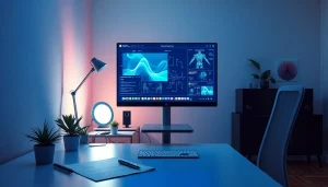 Engaging workspace showcasing NSFW AI image generation technology in a modern setting.